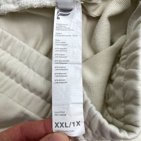 Fabletics Fundamental Jogger Sweatpants Mens XXL Ivory Elastic Outdoor 38x29 - Picture 4 of 16